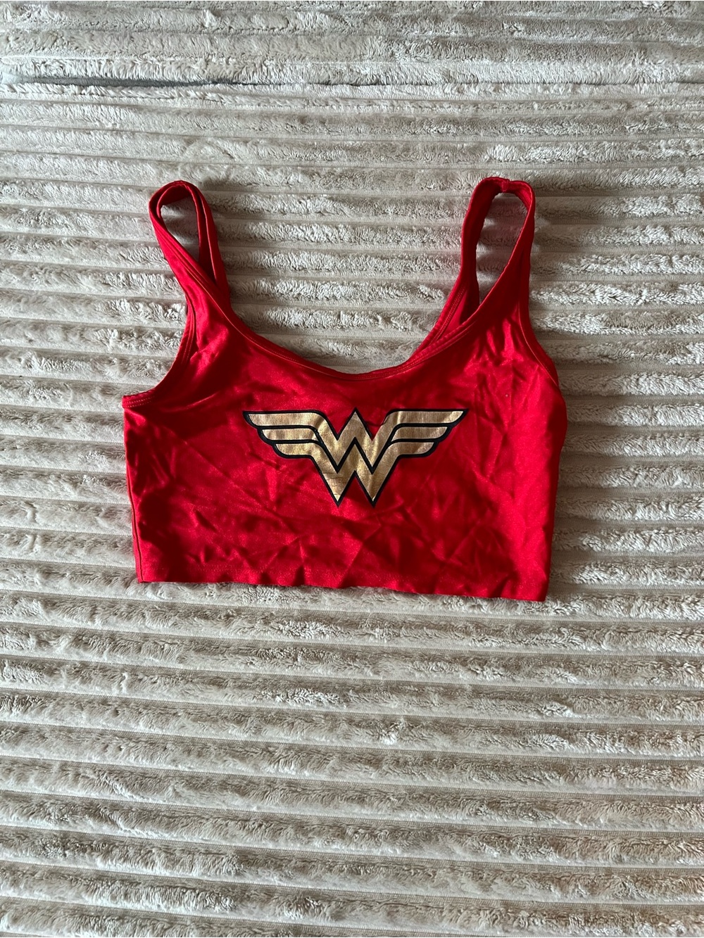 Disney Red Wonder Woman Logo Tank Top